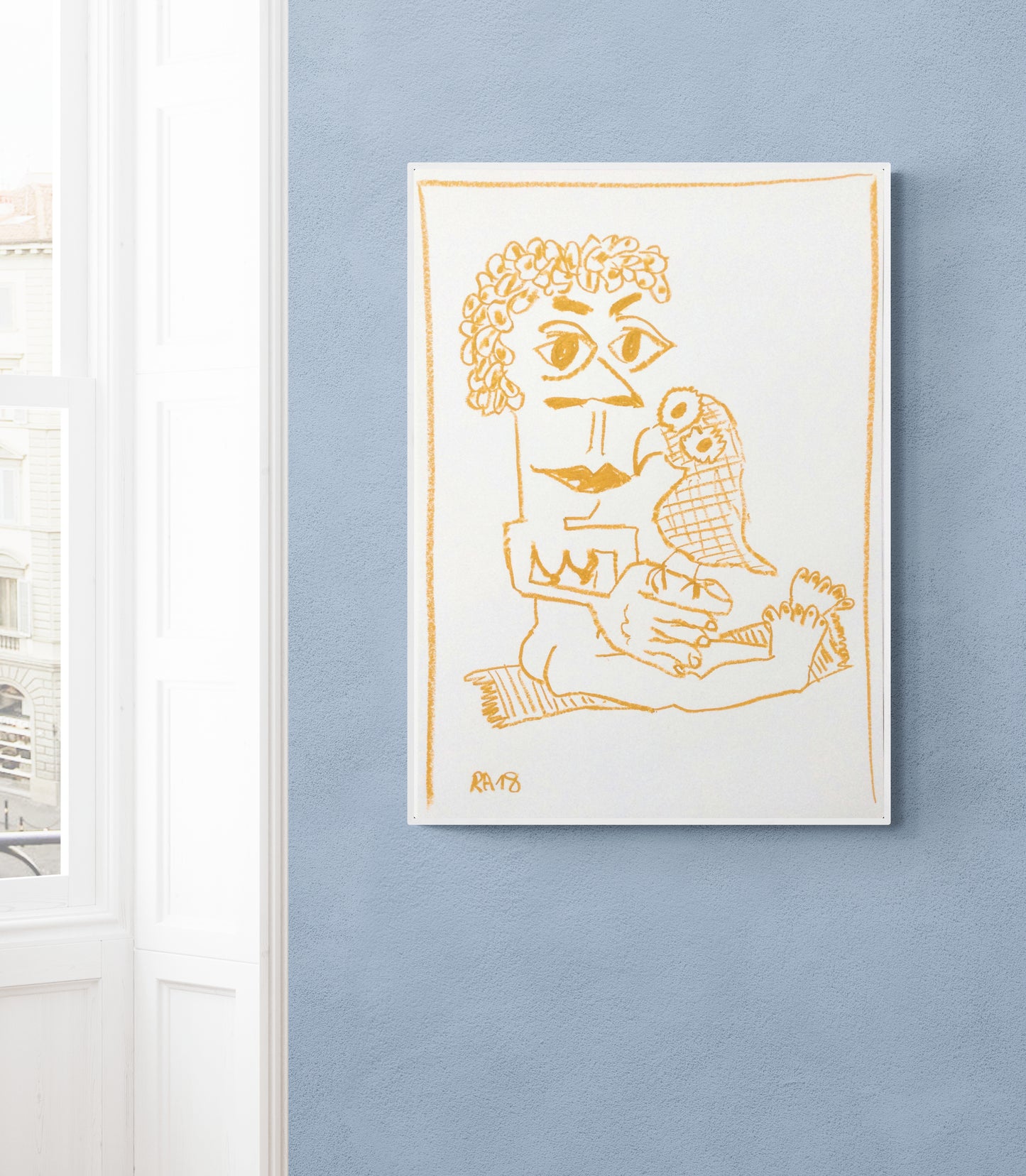 Girl and Bird #20 - 58 x 42 cm