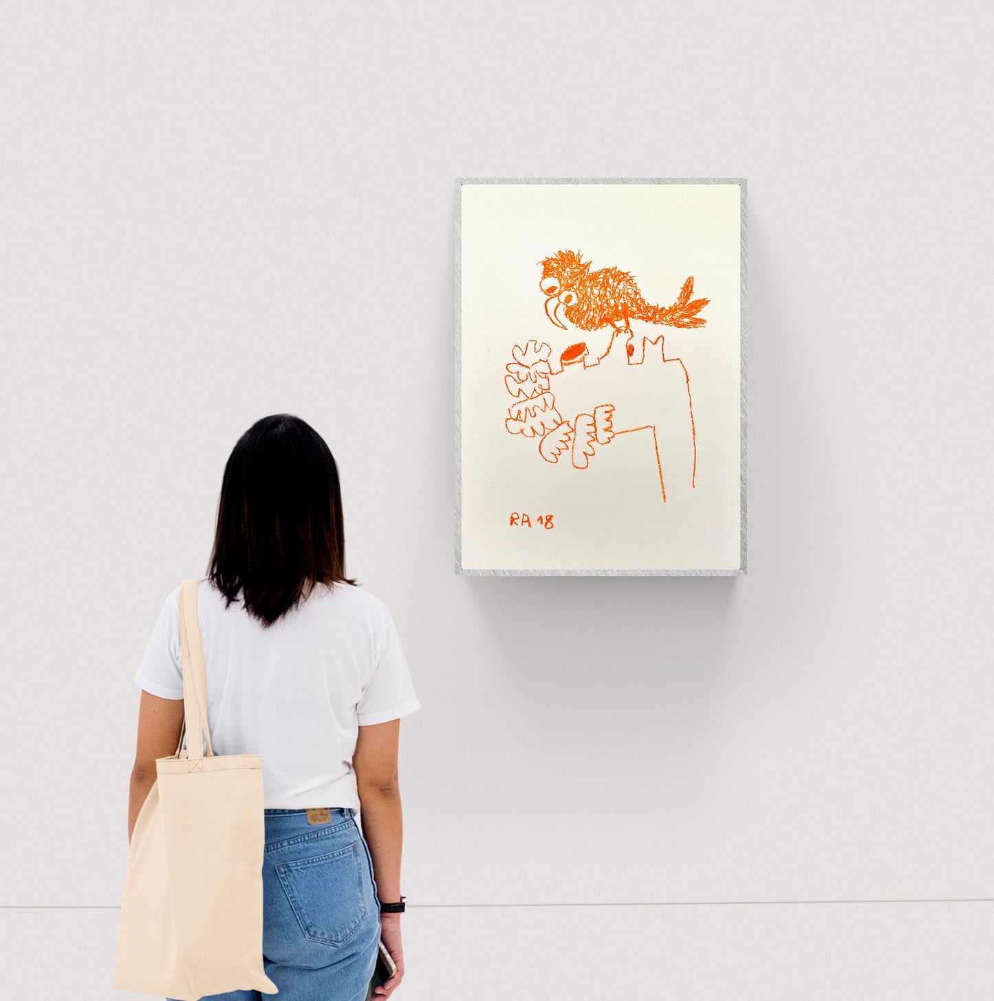 Girl and Bird #11 - 58 x 42 cm