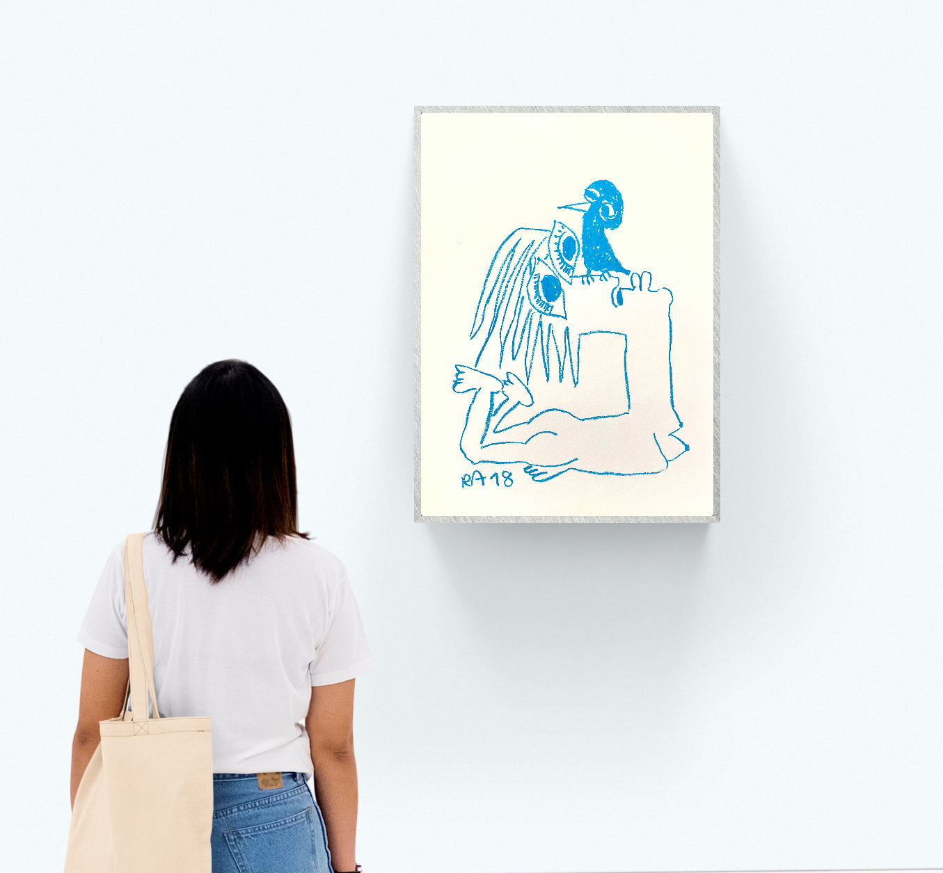 Girl and Bird #9 - 58 x 42 cm