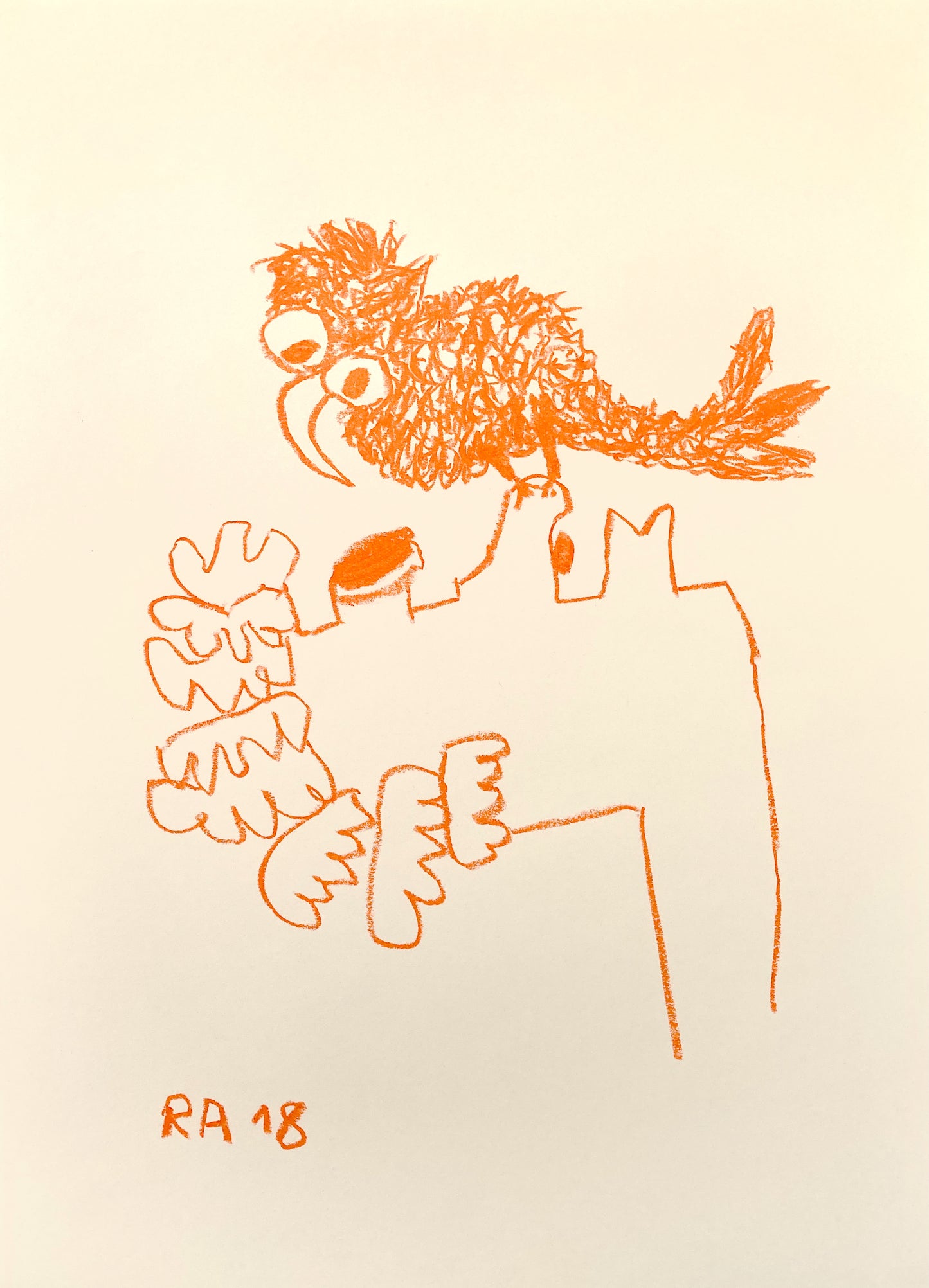 Girl and Bird #11 - 58 x 42 cm