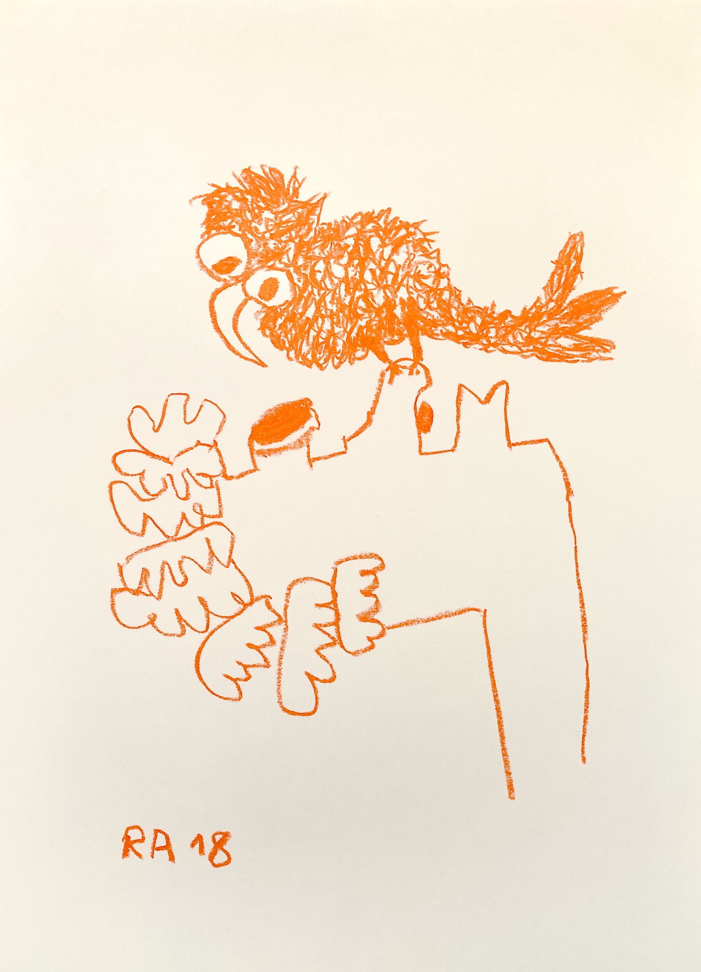 Girl and Bird #11 - 58 x 42 cm