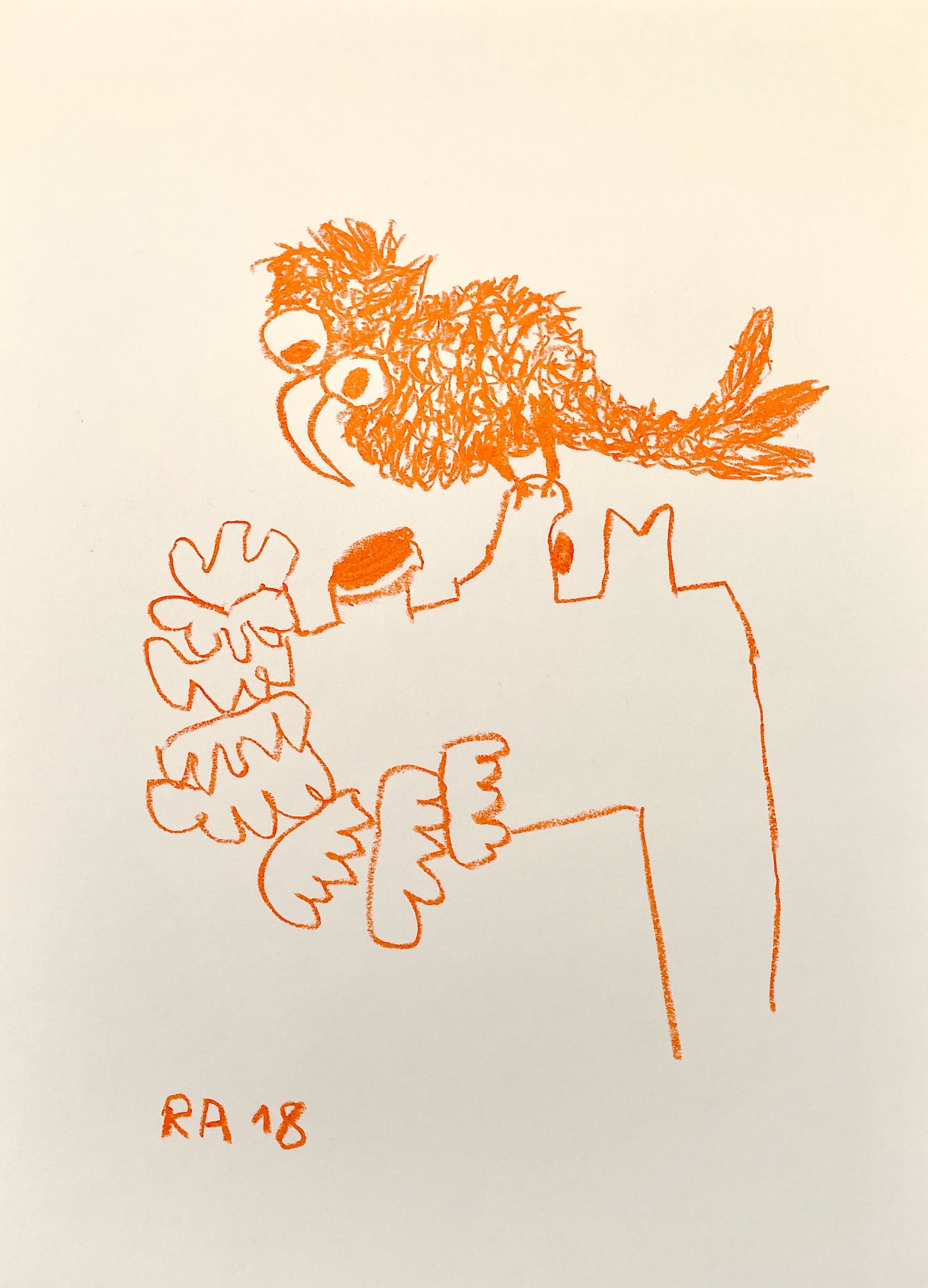 Girl and Bird #11 - 58 x 42 cm