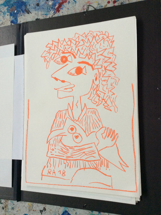 Girl and Bird #10 - 58 x 42 cm