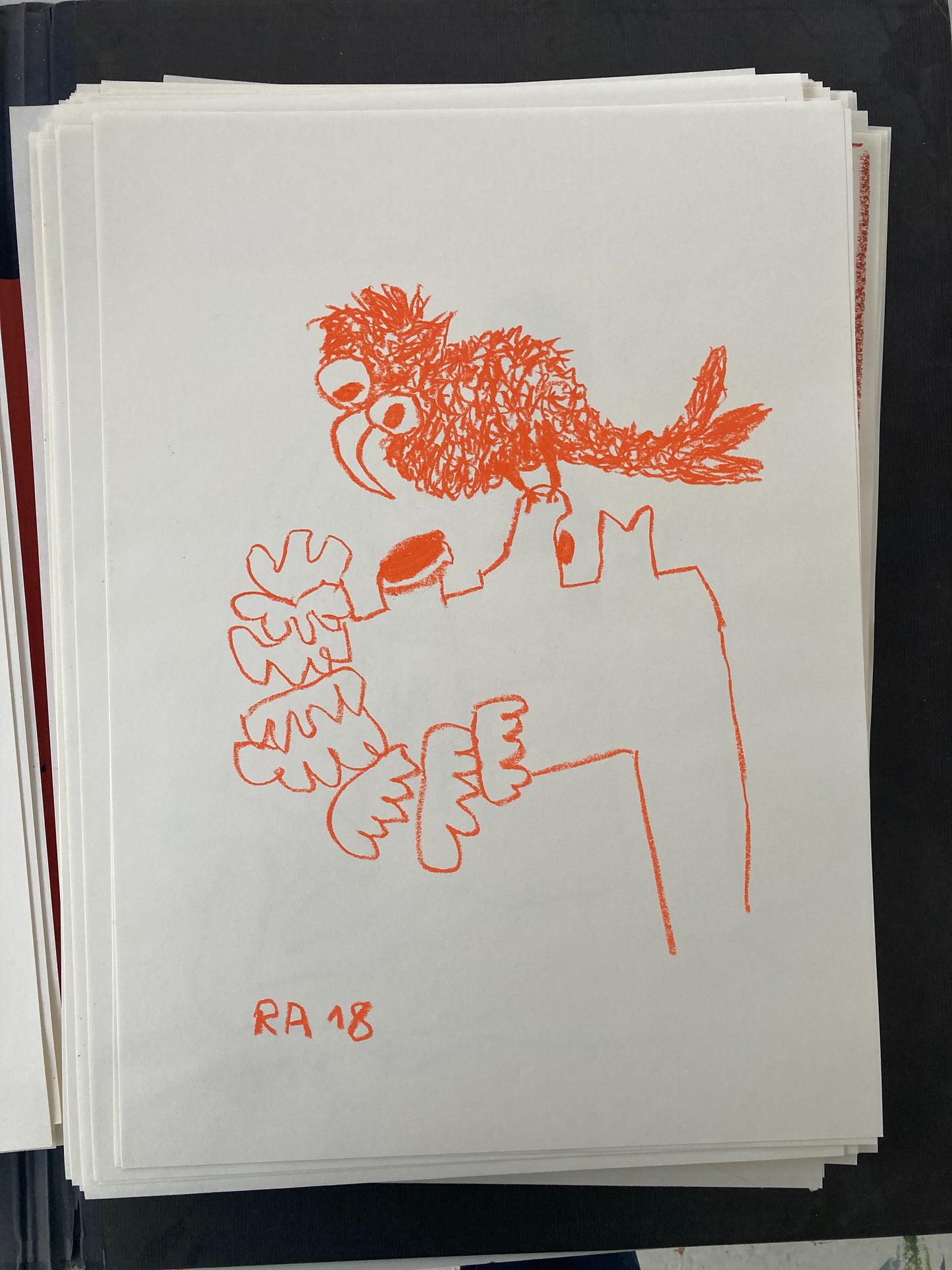 Girl and Bird #11 - 58 x 42 cm