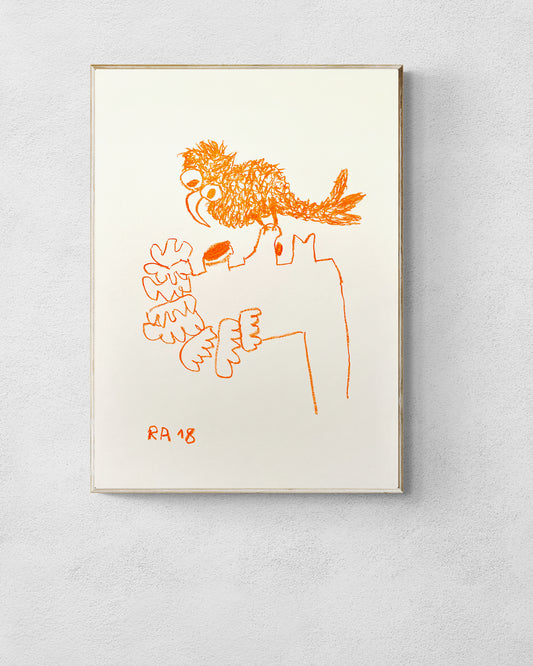 Girl and Bird #11 - 58 x 42 cm