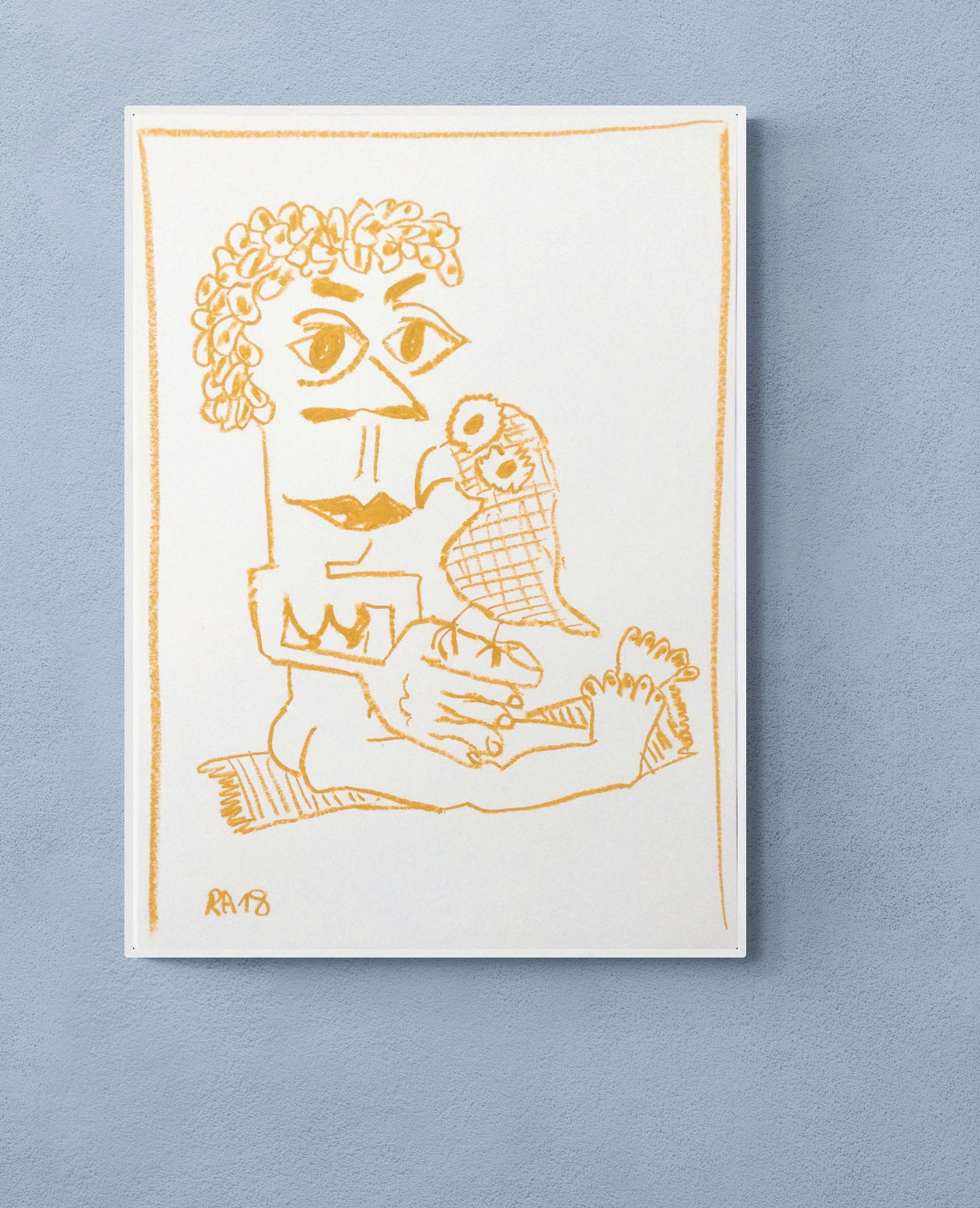 Girl and Bird #20 - 58 x 42 cm