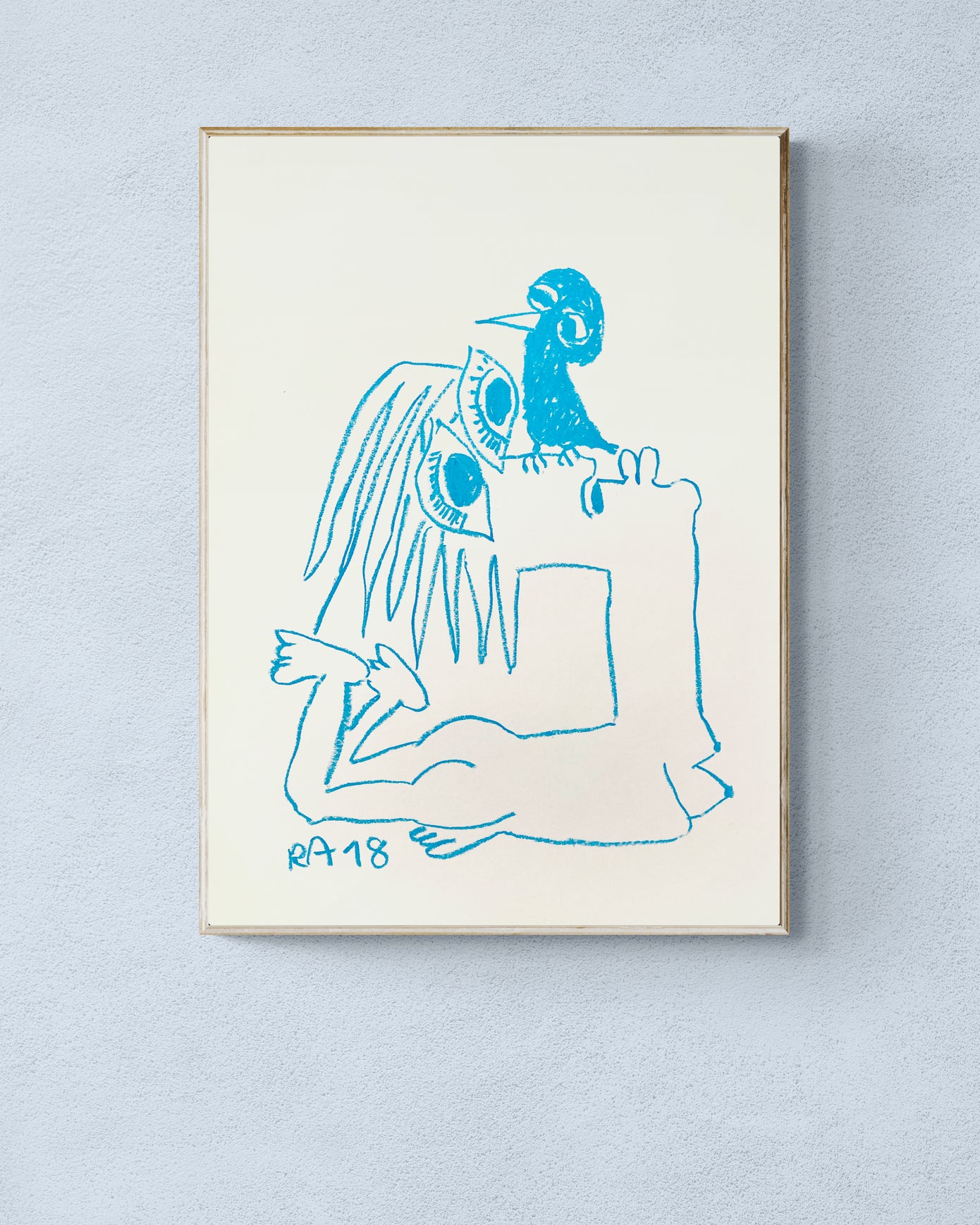 Girl and Bird #9 - 58 x 42 cm