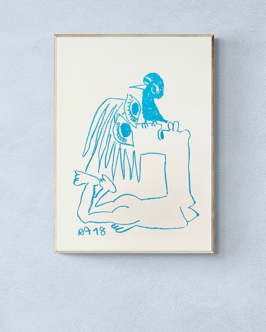 Girl and Bird #9 - 58 x 42 cm