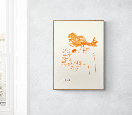 Girl and Bird #11 - 58 x 42 cm