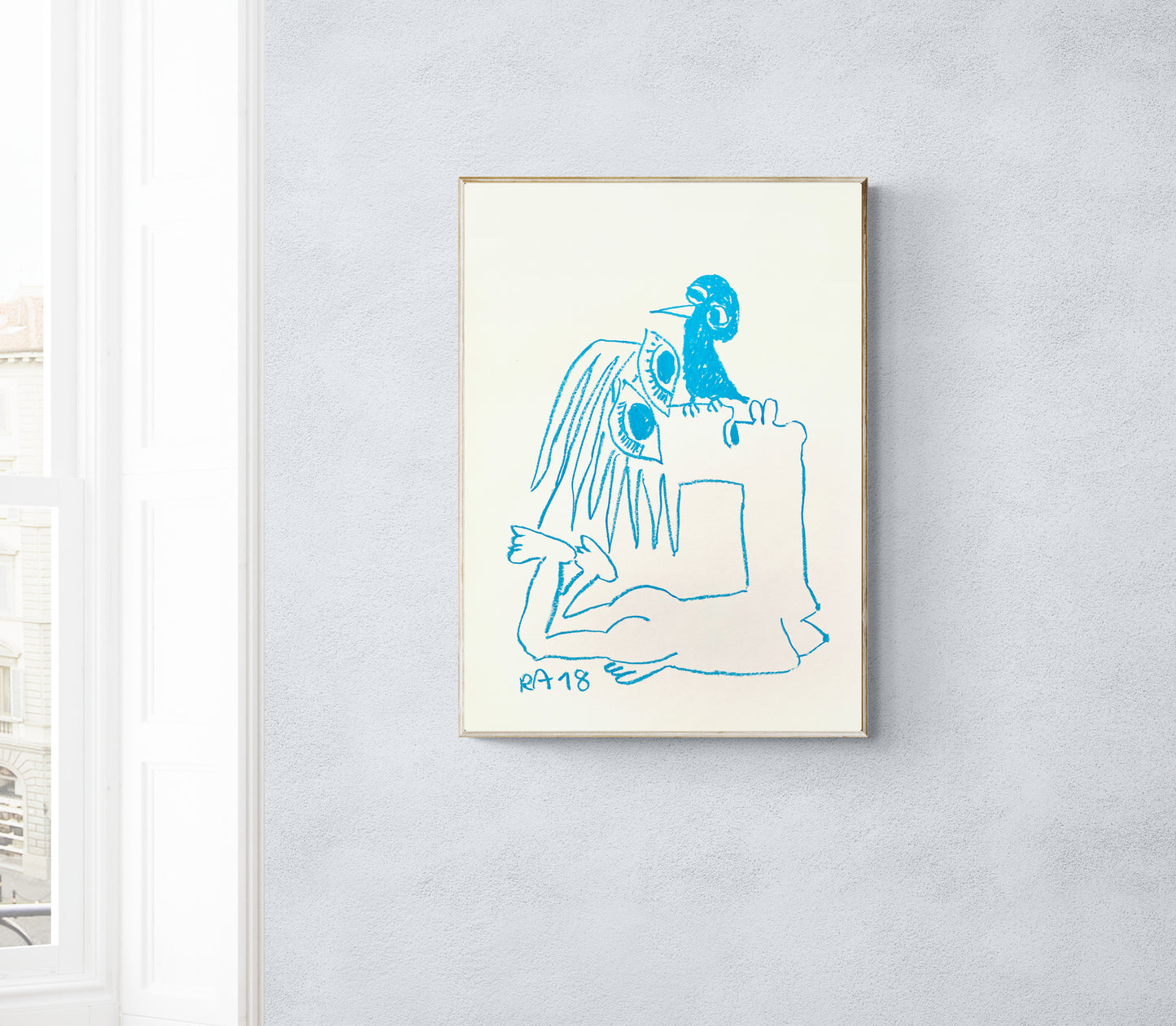 Girl and Bird #9 - 58 x 42 cm