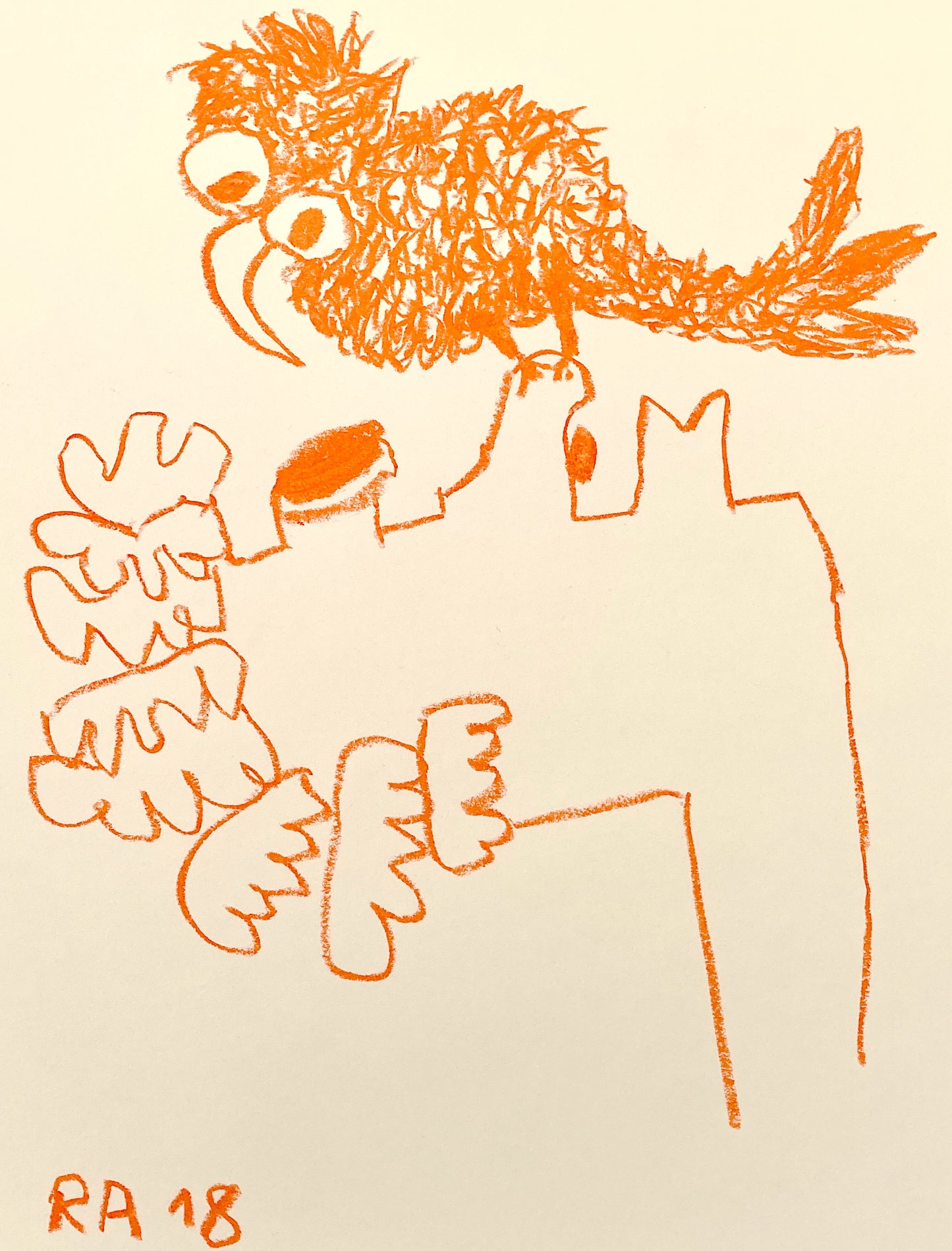 Girl and Bird #11 - 58 x 42 cm