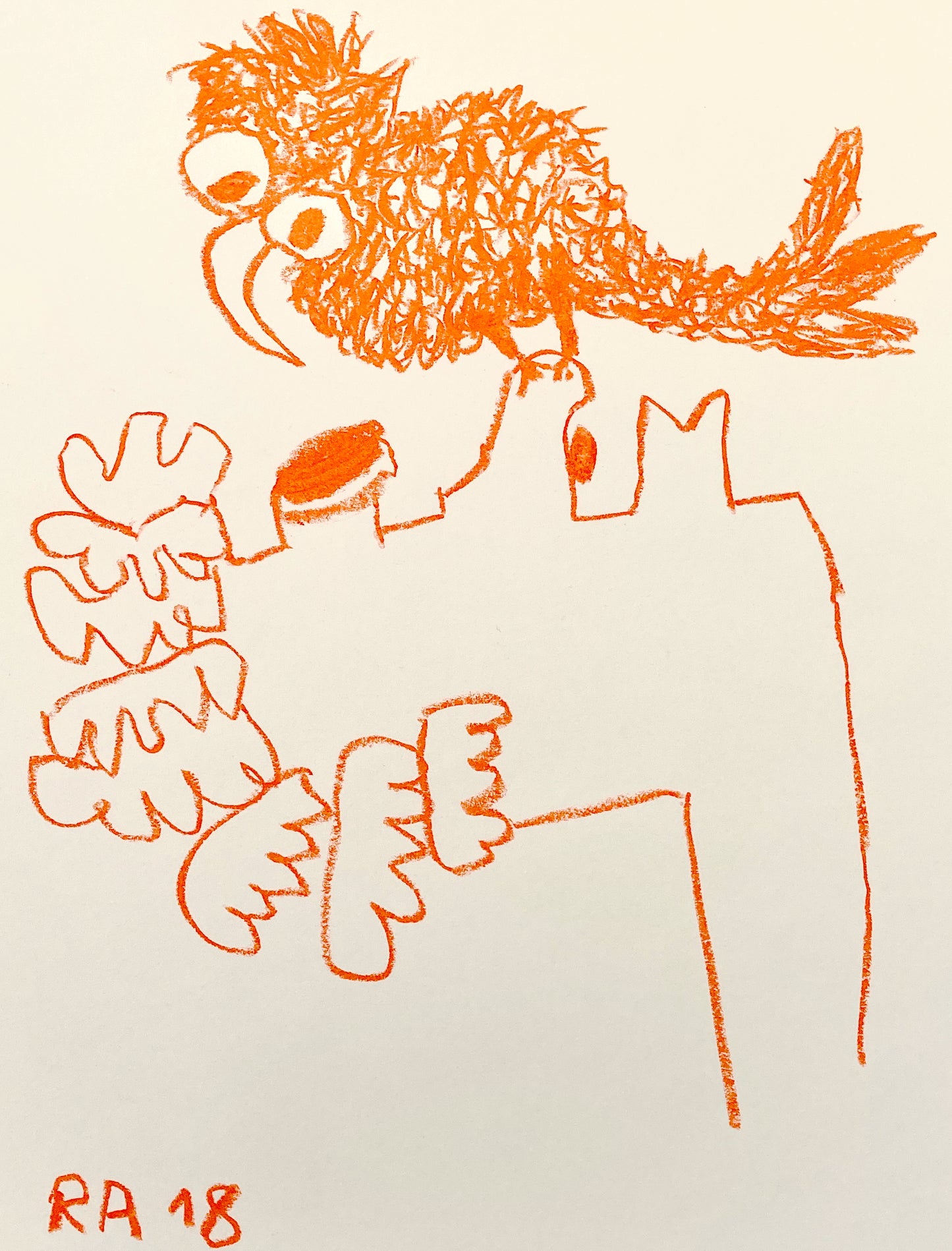 Girl and Bird #11 - 58 x 42 cm